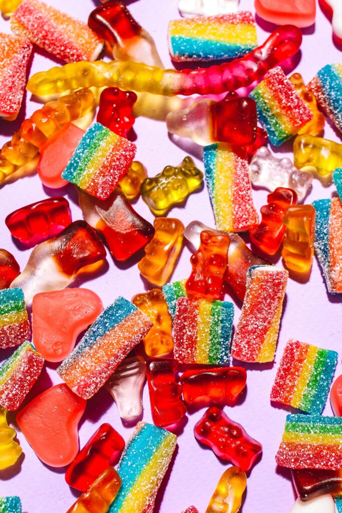 photo of sugar packed candy to illustrate how harmful to our health sugar is