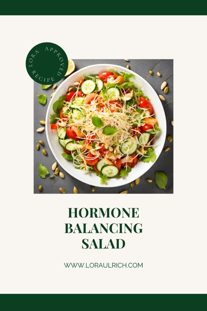 a bowl of fresh vegetable to be used in this hormone balancing salad recipe