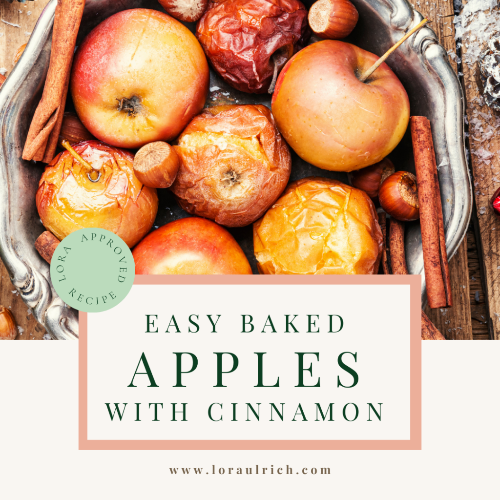 Easy baked apples with cinnamon dish