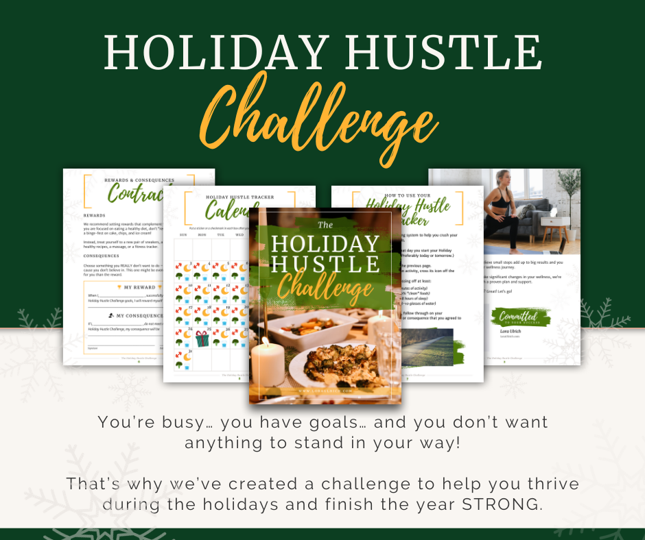 photo of our healthy hustle challenge if you feel like you must do it ALL this month