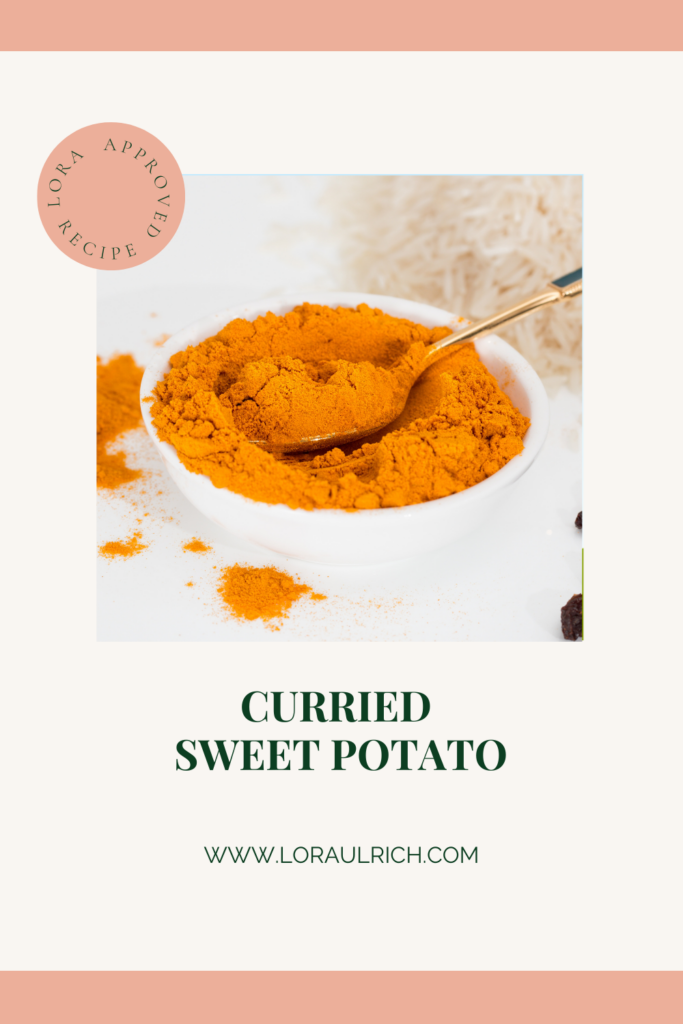 photo of curried sweet potato