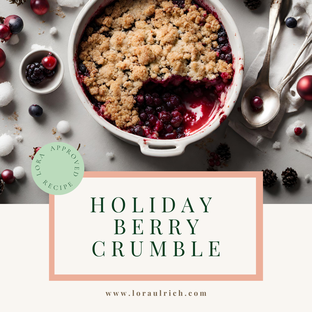 photo of a holiday berry crumble