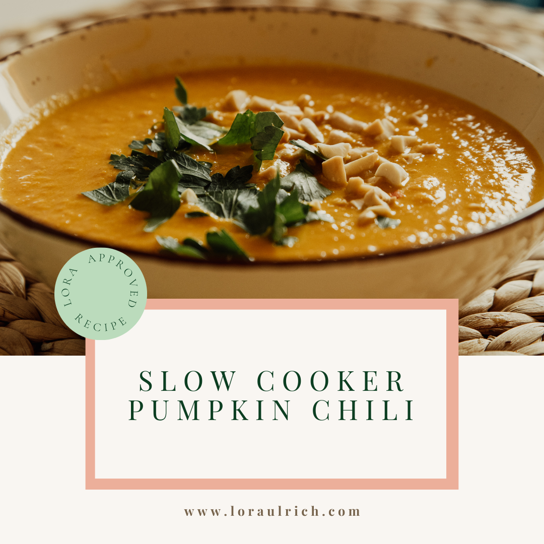 photo of slow cooker pumpkin chili