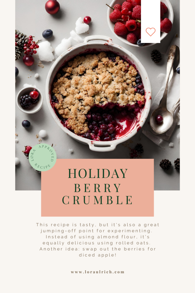 photo of a holiday berry crumble