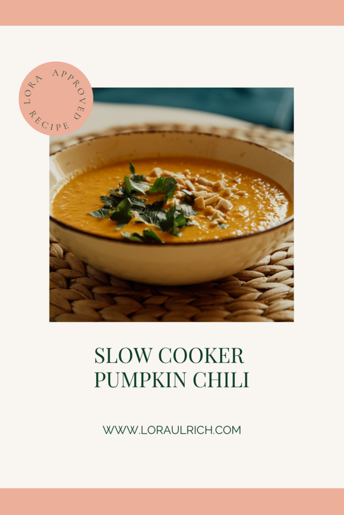 photo of slow cooker pumpkin chili 