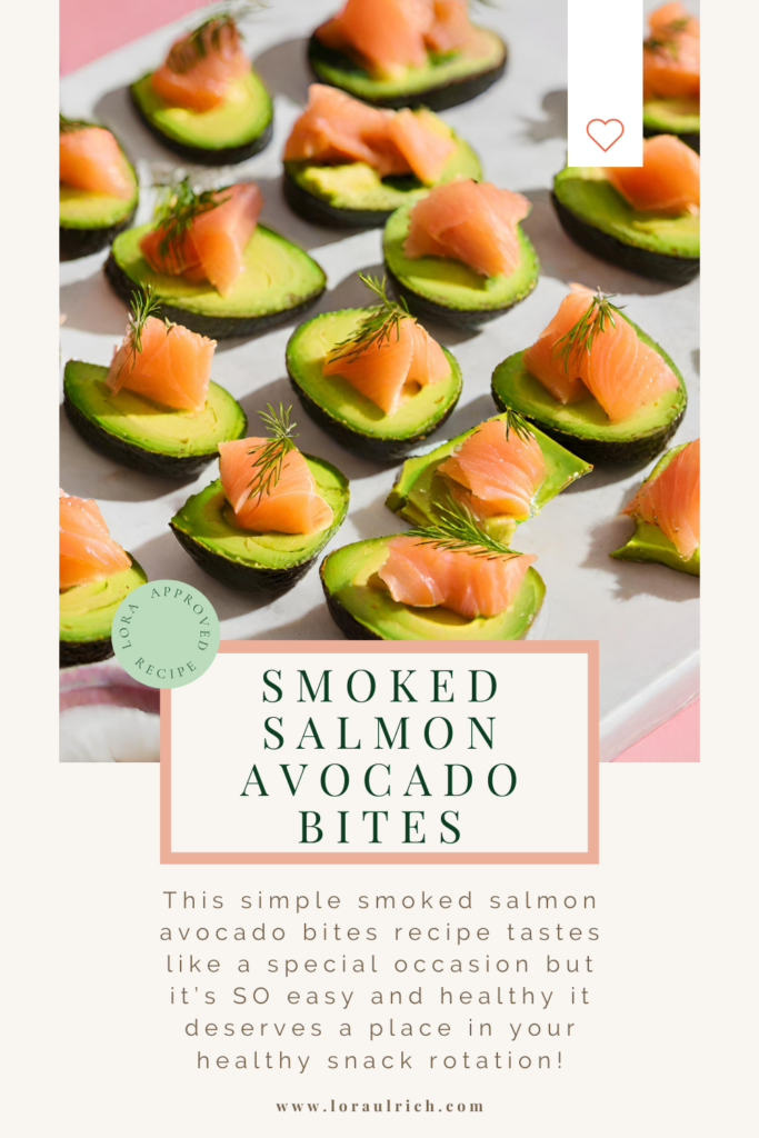 photo of smoked salmon avocado bites
