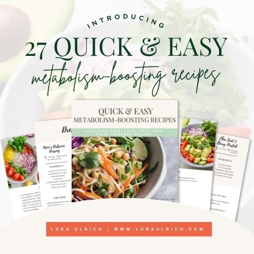 metabolism-boosting recipe guide with vibrant meals on cover