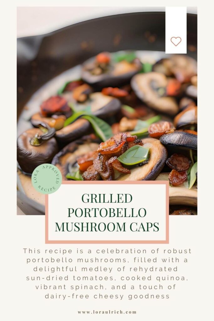 platter of grilled portobello mushroom caps