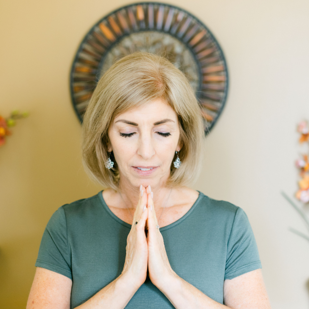 Lora meditating to show why mindfulness is a superpower