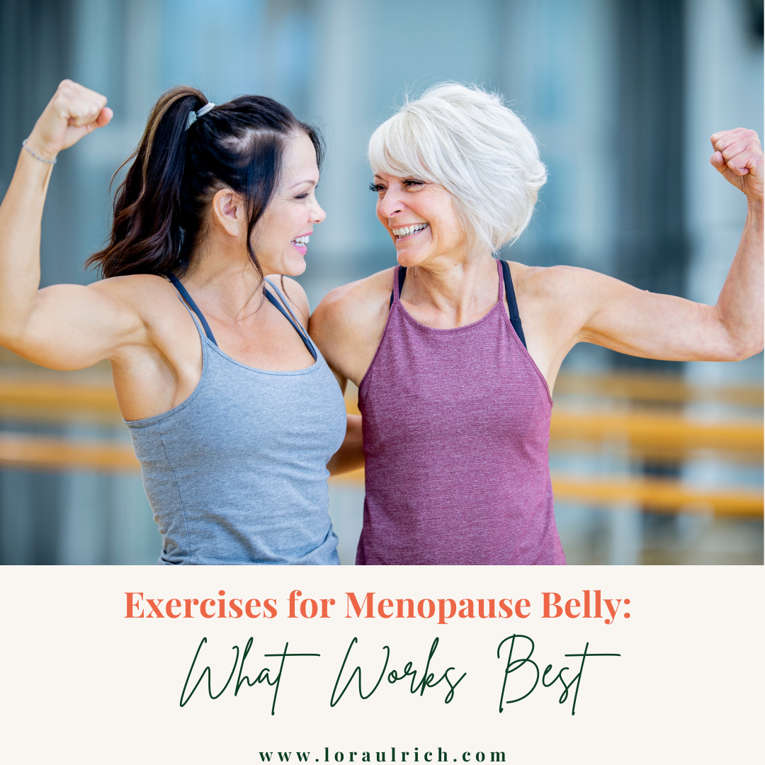 two women exercises for menopause belly