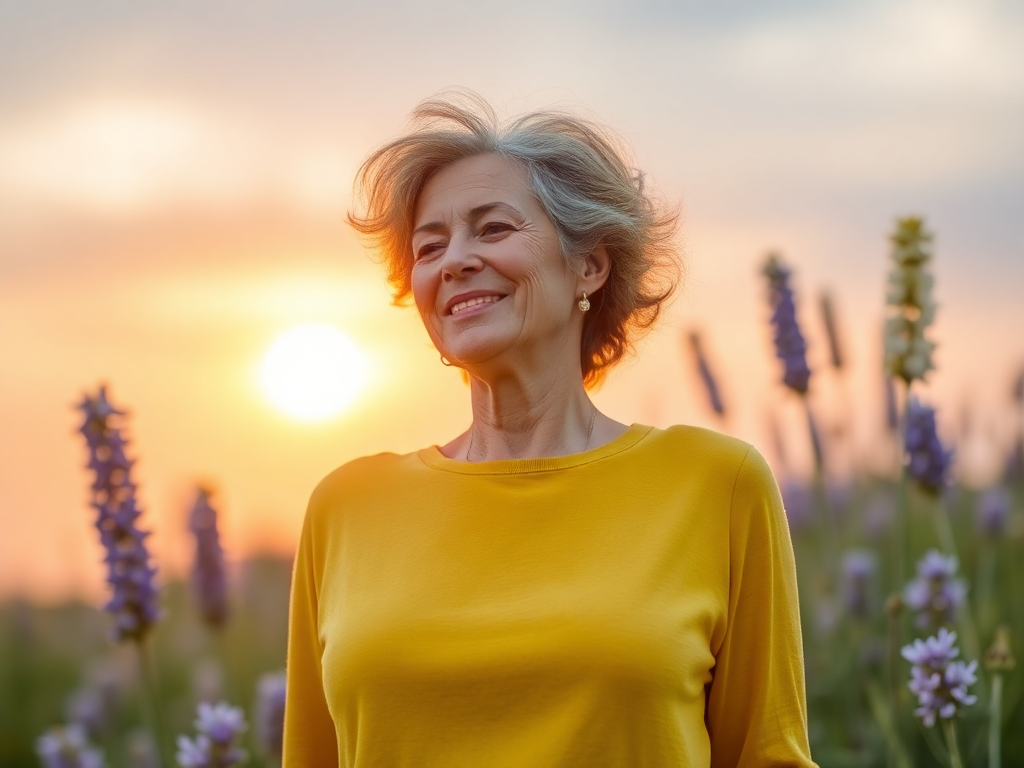 woman smiling and choosing the best supplements for menopause