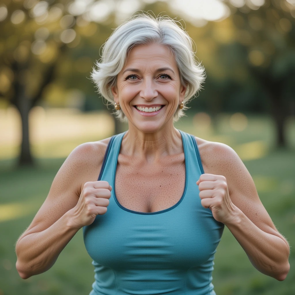 strong woman smiling