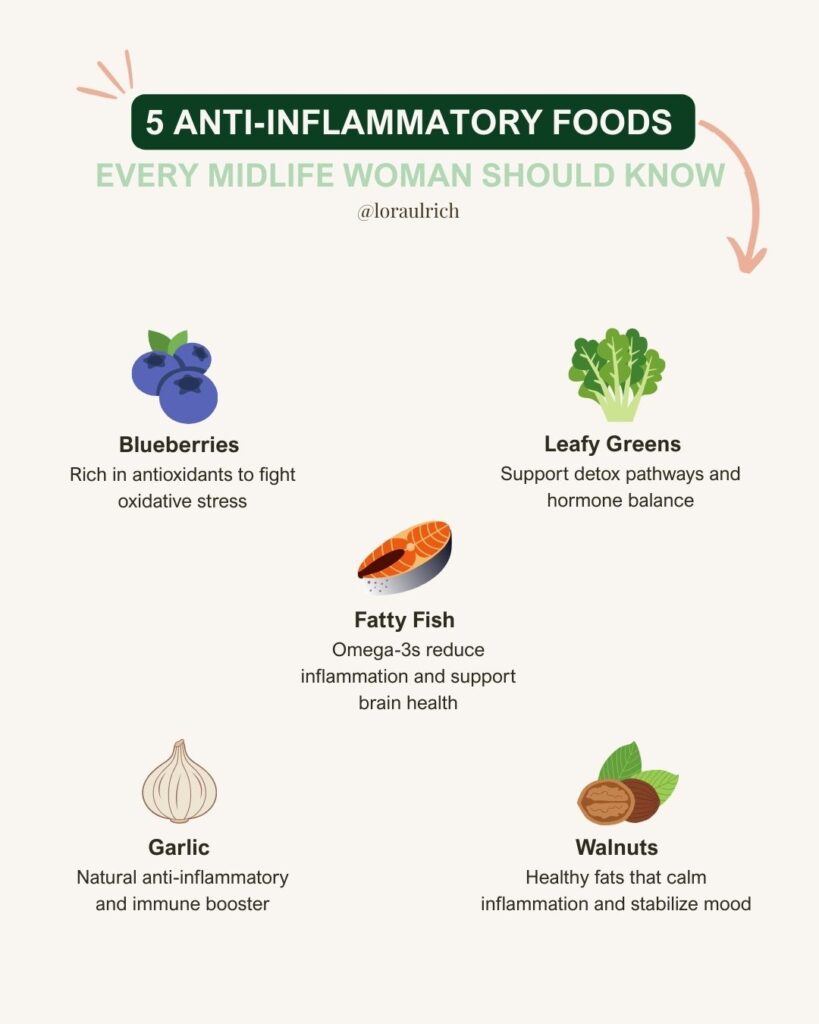 Anti-inflammatory foods for menopause bloating that every midlife woman should know