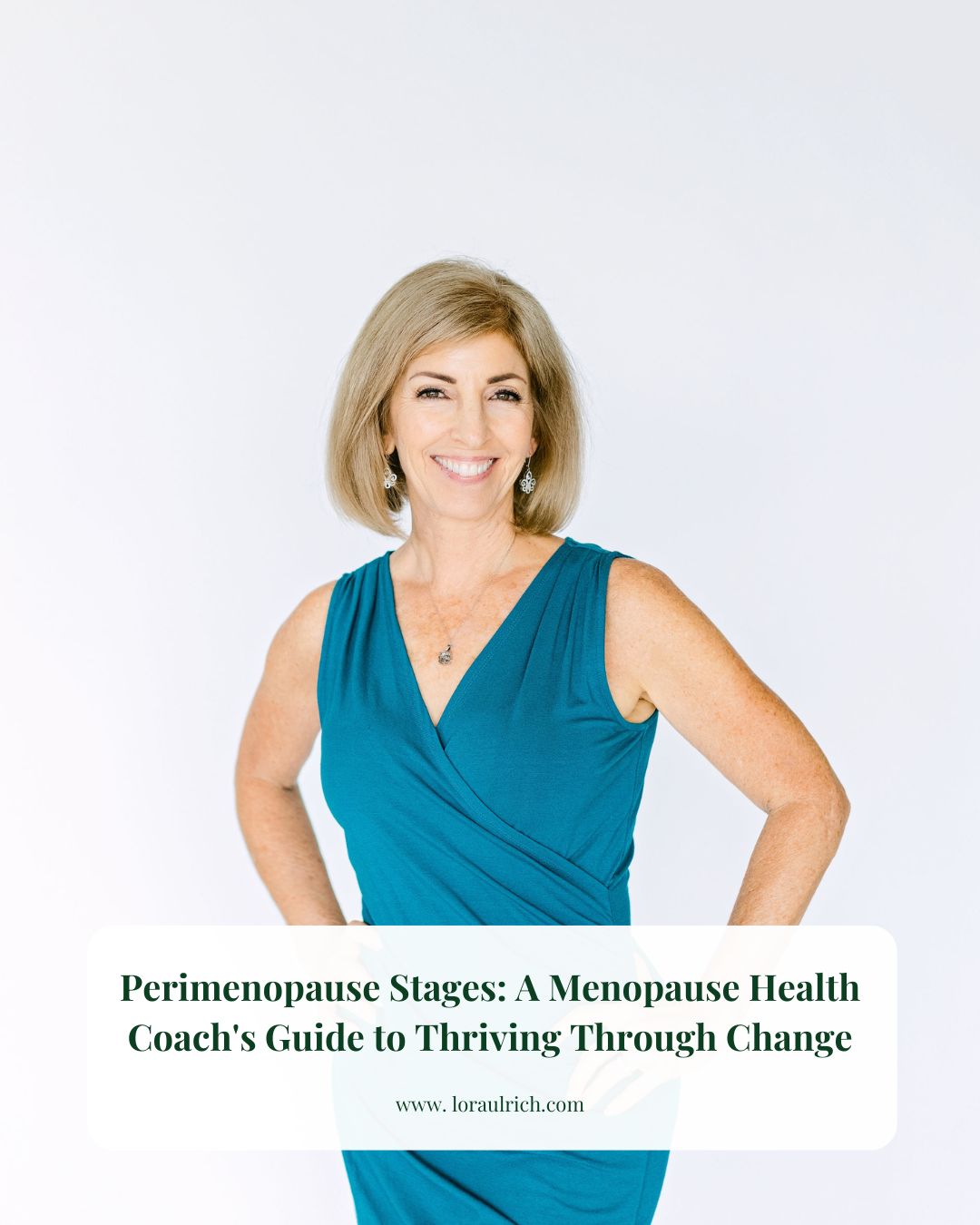Lora Ulrich, menopause health coach, smiling confidently, symbolizing support and guidance for women in midlife.